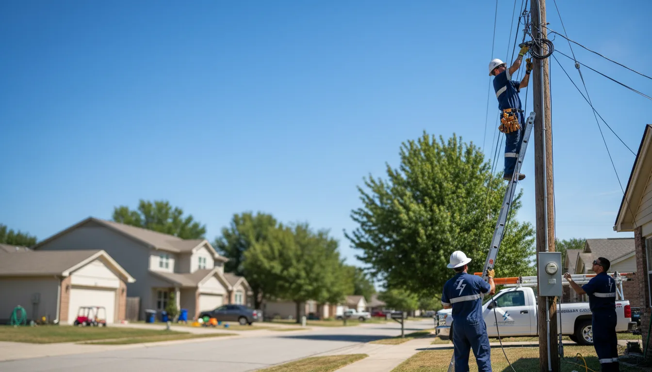 Residential electrician providing installation services in Helotes, TX